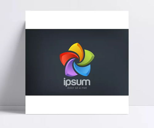 立體五彩花朵logo設計矢量素材 創(chuàng)意logo圖形,標志設計,商標設計,公司logo,矢量標志,矢量素材 蒲公英,王艷